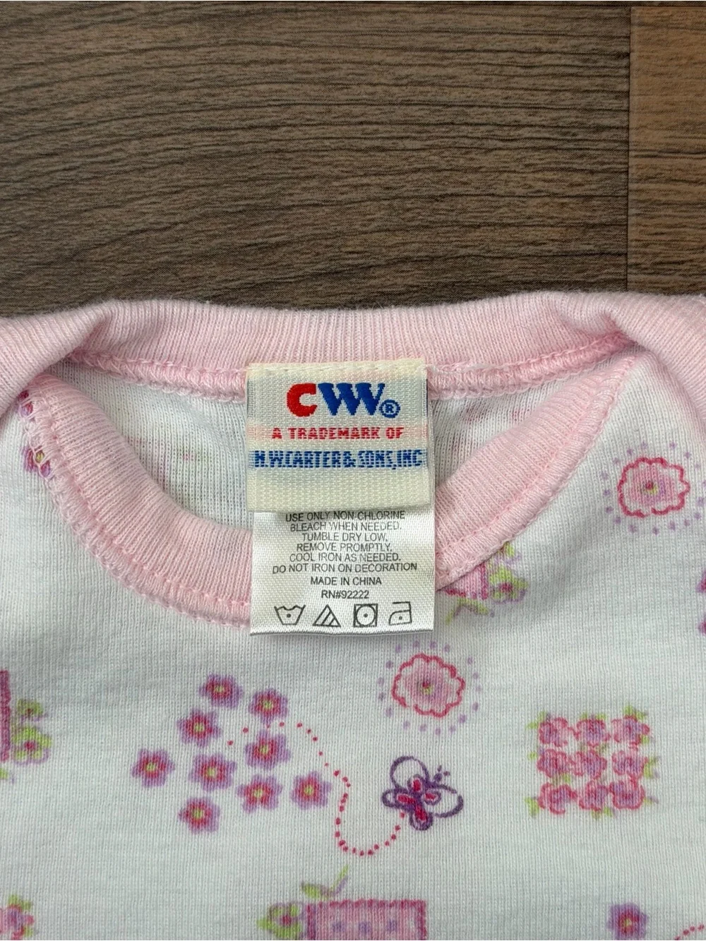 Y2K Pink & Purple Dainty Floral and Butterfly AOP Newborn Cotton Gown Size 0-3m